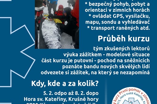 Zážitkový kurz První pomoc v zimních horách