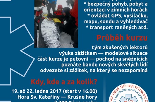 Zážitkový kurz: První pomoc v zimních horách