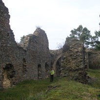 Zeď bývalého hradu