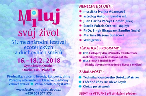 51.mezinárodní ezoterický festival Miluj svůj život.