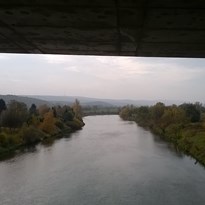 Pohled na Berounku z mostu pod R nulkou