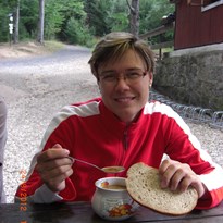 Lenka a její polévka na Hubertce