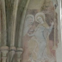 Unikátní odhalená freska - Josef s Marií