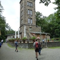 Rozhledna König-Johann-Turm na Valtenbergu, leč zavřená