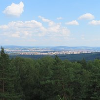 výhled z rozhledny na Plzeň